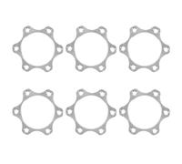 GLEAVI 6 Pezzi Adattatore Freno Disco per Bicicletta, Adattatore Flangia Mozzo Filettato 44mm a 6 Bulloni, Lega di Alluminio, Argento, per Rotori Freno Disco Bici, Uso Sportivo