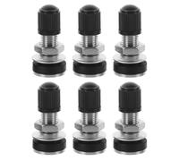 GLEAVI 6 pezzi di stelo valvola per pneumatici da 35 mm: adattatore per pneumatici per camion con montaggio esterno per steli valvola in metallo tubeless per impieghi gravosi, per veicoli agricoli e