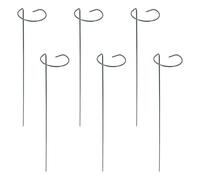 GLEAVI 6 Pezzi Pali di Supporto per Piante in Ferro 40 Cm, Tutore da Giardino per Piante Rampicanti e Traliccio Portafiori, Accessori per Giardinaggio e Sostegno Vasi Fiori Outdoor