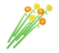 GLEAVI 6 Pezzi Penna in Silicone Girasole Penne Disegno Per Bambini Penna Per La Firma Del Matrimonio Simpatiche Penne Girasole Portatile Alunno Gel Di Silice Penna Per Quaderno