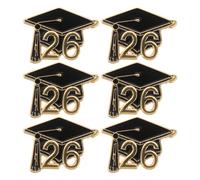 GLEAVI 6 Spille da Bavero Cappello di Laurea 2026 Spilla per Distintivo di Laurea Resistente allo Sbiadimento per Studenti e Insegnanti Bomboniere Eleganti per Regali di Maturità