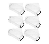 GLEAVI 6pezzi Box Trasparente Organizer Per Pennarelli Scatola Impilabile Per Pastelli Mini Contenitori Portaoggetti Astuccio Trazione Contenitore Portaoggetti Da Scrivania