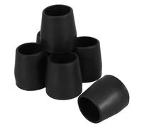 GLEAVI 6pezzi Gomma Antiscivolo Robusta Punta per Bastone da Passeggio e Trekking Estremità di Ricambio per Stampelle Piastre in Acciaio Inossidabile Cuscinetti Riutilizzabili per Piedi