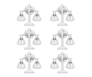 GLEAVI 6pezzi Spilla in Metallo Simbolo della Giustizia Spilla da Bavero per Uomo per Camicie Abiti Cappotti e Giacche Accessori