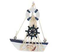 GLEAVI Accordo di Navigazione mediterraneo di Nave a Vela Decorazione Bagno di Barca in Stile mediterraneo di Barca Mediterranea di Legno