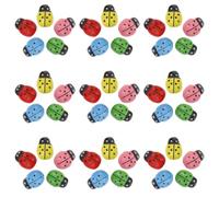 GLEAVI Adesivi Sagomati Mini Coccinella in Legno 100 Pezzi, Decorazione Colorata Autoadesiva per Giardino, Feste e Scenari Paesaggistici, Resistenti alle Intemperie, 8x11mm