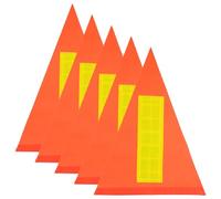 GLEAVI Bandiera di Avvertimento per Bici 5 Pezzi Resistente e Riflettente, per Ciclismo su Strada e Percorsi Esterni