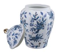 GLEAVI Barattolo in Porcellana Blu e Bianca con Chiusura Ermetica Contenitore Sigillato per tè Sfuso e Tisane Vasetto da Cucina Vintage Bar Cafè e Negozi Decorativo e Resistente