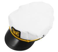 GLEAVI Berretto Da Marinaio Cappello Da Crociera Cappello Forniture Per Yacht Cappello Da Yacht Regolabile Accessori Per Costumi Da Marinaio Cappello Da Poliestere
