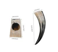 GLEAVI Bicchiere Corno da Bere Viking in Corno Bue con Base Tazza da per Uomini papà e Appassionati Design Classico e Resistente per Decorazioni Medievali e Bar