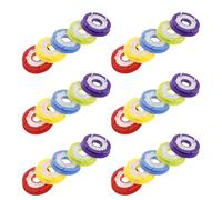 GLEAVI Bobine Porta Lenza da Pesca in Silicone 60Mm Set da 30 Pezzi Codifica Colori Organizer Rotondo per Gestione Lenza Antinodi Adatto per Pesca in Mare e Fiume Custodia Compatta per