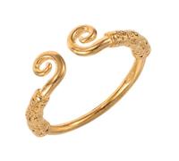 GLEAVI Bracciale a Fascia Aperta Incisione Nuvola e Anello Wukong Retrò Placcato Oro Regolabile per Uomo e Donna, Gioielli Antichi Cinesi Ispirati al Re Scimmia per Outfit Casual