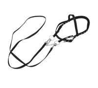 GLEAVI Capezza in Corda di Nylon per Cavalli Grandi, Briglia Ergonomica senza Morso, Cinghia da Addestramento Resistente e Sicura per Equitazione e Sport Equestri, Colore Nero, Taglia