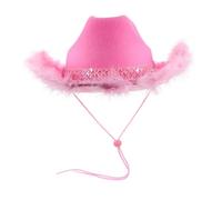 GLEAVI Cappello Cowboy Western Leggero e Versatile per Feste e Accessorio per Donne e Cowgirl per Rave