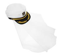 GLEAVI Cappello Da Della Marina Finto Da Da Pirata Da Yacht Da Con Ricamo Con Da Barcaiolo Blu Da Da