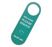 GLEAVI Cartello Non Disturbare in Plastica Resistente Verde, Segnale Porta Privacy per Hotel, Ufficio e Camera da Letto, Foro per Aggancio Facile e Testo Inglese Visibile