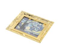 GLEAVI Casa Delle Bambole Di Pittura A Olio Mini Cornici Dorate Cornice Per Pittura A Olio Bambole Pittura Quadro Per Casa Delle Bambole Cornice Per Foto A Olio