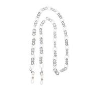 GLEAVI Catenella Anti-Smarrimento per Occhiali e Mascherine Trasparente in Acrilico Cordino Porta Occhiali Gancio a 8 Resistente Vento per Attività All’Aperto Adatto a Donne e Ragazze