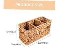 GLEAVI Cesta Intrecciata Mano con Scomparti Organizer per Bagno Contenitore Portaoggetti per Riporre Oggetti e Mantenere Lordine