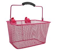 GLEAVI Cestino per Bicicletta per in Ferro Maniglia Portatile Cestino Anteriore Piccolo Compatibile Bici Scooter e Tricicli per Giochi e Snack Durante Le attività all’Aperto