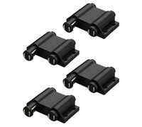 GLEAVI Chiusura Magnetica a Doppia Testa per Porte Armadio Fermaporta Magnetico Nero Set da 4 Pezzi per Mobili Cucina Camera e Soggiorno Meccanismo a Scatto Ergonomico e Resistente