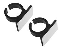 GLEAVI Clip con Design Clipon 2 Pezzi Nero per Microfono in Plastica Facile da Usare Accessori Microfono Porta Bandiera per Interviste e Talk Show