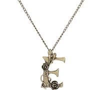 GLEAVI Collana Ciondolo Lettera Vintage in Lega Rosa Antica Collana Lunga da Donna per Maglioni e Abiti Gioiello Retrò Versatile per Regalo e Uso Quotidiano