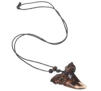 GLEAVI Collana da Uomo Ciondolo a Forma di Dente di Squalo Piegato Collana Punk Denti per Maglione Accessorio da Spiaggia Resistente e Adatto All’Uso Quotidiano