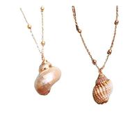 GLEAVI Collana di Conchiglie 2pezzi per Donna e Ragazza, Elegante e Creativa, Lavorazione Fine e Design Chic, Accessori Moda per Matrimonio e Festa della Mamma