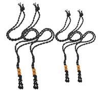 GLEAVI Collana Regolabile Cordino Nero e Gabbia Rete per Ciondolo in Pietra di Cristallo Naturale Set da 4 Pezzi Grande 40-45 CM e Medio 30-35 CM Accessori per Creazione Gioielli e