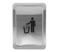 GLEAVI Coperchio Bidone Porta Rifiuti Incassato in Acciaio Inossidabile con Sportello Ribalta e Segnaletica per Raccolta Differenziata Inserto Rettangolare per Bidone Cucina e Bagno