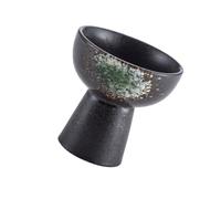 GLEAVI Coppa Dessert in Ceramica Base Alta Stile Giapponese | Leggera e Non Facile da Deformare, per Tiramisù e Gelato, Forma Originale, Uso Tavola