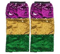 GLEAVI Coprigambe Paillettes Glitterate per Carnevale 1 Paio Manicotti per Gambe Scintillanti per Feste di Martedì Grasso Accessori Leggeri e Traspiranti per Sfilate e Spettacoli di