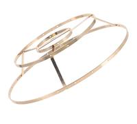 GLEAVI Cornice per Paralume in Metallo Dorato e Argento a 2 e 3 Livelli, Telaio Fai da Te per Lampada a Sospensione Anello Esterno per Tessuti e Carta Colorata, Adatta a Lampadari