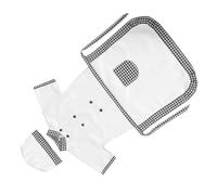 GLEAVI Costume da Chef per Piccoli in Poliestere Traspirante Grembiule e Cappello di Ruolo Vestito da Cucina Unisex per Feste e Travestimenti 140