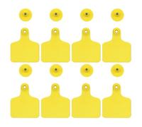 GLEAVI Etichette Auricolari per Gestione Informazioni Bestiame per Bovini 100 in Tpu e Rame Flessibili Giallo Accessori per da