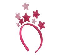 GLEAVI Fascia Pentagramma Cerchietto Con Stelle Ornamenti Di Ringraziamento Accessori Per Per Le Vacanze Fascia Per Antenna a Stella Star Headwrap Fasce Per Feste Plastica Rosso