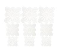 GLEAVI Fogli di Rete in Plastica Bianca Versatile e Resistente 15 Pezzi a Forma di Petalo per Ricamo Fai da Te per Progetti di Lavoretti e Creazioni Artigianali