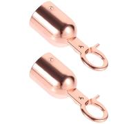 GLEAVI Ganci per Montanti in Acciaio Inox 2 Pezzi Fermo e Cappuccio Terminale per Fune Barriera Accessori per Corda di Controllo Folla Adatti a Cinema Musei e Fiere