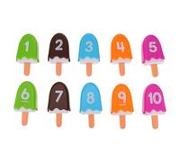 GLEAVI Gioco Cognitivo Numeri e Colori Gelati per Ragazzo Ragazza Piccoli Set Didattico di Riconoscimento Numerico e Coordinazione Manuale in Contesto Educativo Colore Casuale