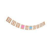 GLEAVI Il genere rivela la bandiera rivela decorazioni bandiera del partito di rivelazione di genere bandiera del cuore d'amore banner ragazzo o ragazza corda di Marrone