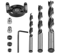 GLEAVI Kit Posizionatore per Trapano in Lega di Alluminio Nero, Resistente alla Ruggine e Usura, Guida per Foratura Precisa in Lavorazione del Legno