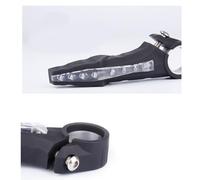 GLEAVI Lampada di Avviso per Bici Luce di Segnalazione Manubrio Nero Plastica e Acciaio Inossidabile, Avviso di Sicurezza, Batteria Lr1130, Resistente all’Acqua, per Manubrio,