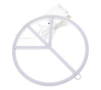 GLEAVI Luce al Neon LED Simbolo della Pace Lampada da Notte in Plastica Bianca Decorazione Luminosa per Camera da Letto e Spazi Interni