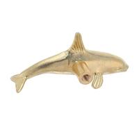 GLEAVI Maniglia per Cassetti in Ottone Massiccio a Forma di Delfino Pomello Vintage per Porte di Mobili Design Ergonomico Pomelli per Ante di Armadi e Cassettiere per Arredamento