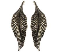 GLEAVI Maniglia per Porta a Forma di Foglia 2 Pezzi in Lega di Zinco Retrò Anello per Tirante per Mobili e Cassetti Accessorio Decorativo per Armadi e Cassetti in Casa