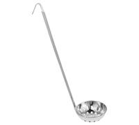 GLEAVI Mestolo : mestolo in acciaio inossidabile con manico a gancio - lungo e profondo, cucchiaio schiumarola per utensili da cucina per eventi di catering a buffet con pentole calde.