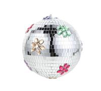 GLEAVI Mini Palla da Discoteca a Specchio Sospesa, Piccola Sfera Decorativa in Vetro Resistente per Feste, Eventi e Palcoscenico, Riflettente Luce per Atmosfera Anni 70