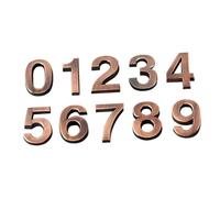 GLEAVI Numeri Civici 5 CM in Metallo Elettroplaccato, Set da 10 Pezzi, Targhe Numeriche per Porta e Numero Civico, Adatti per Casa, Ufficio e Hotel