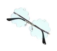 GLEAVI Occhiali da Sole senza Montatura Irregolari Blu in PC per Feste | Donne e Cosplayer, Accessorio per Costumi e Foto, Stile Originale che Non Cade Facilmente